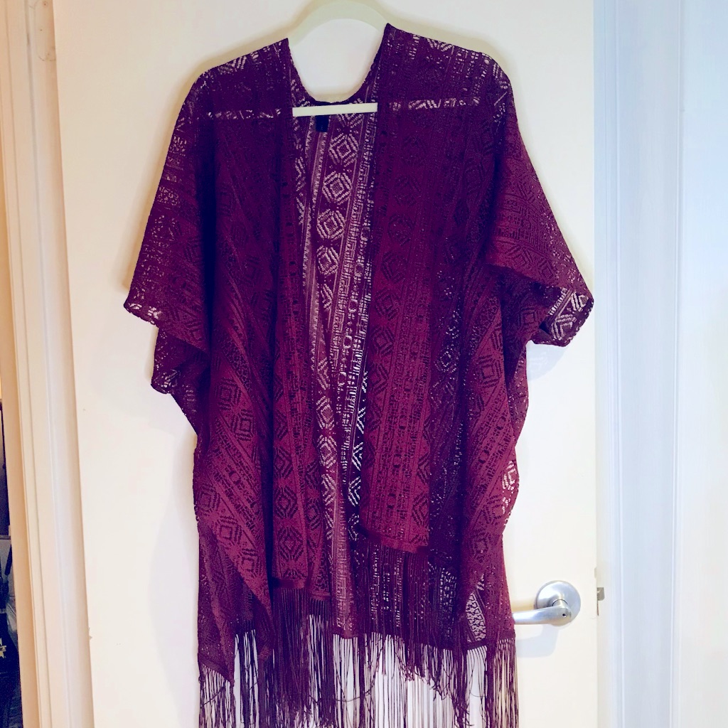 Lane Bryant Burgundy Shawl One Fix All Lane Bryant Burgundy Shawl One Fix All